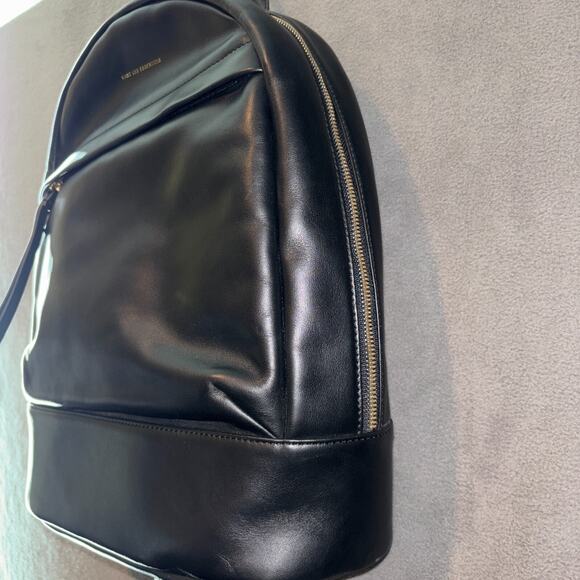 Want Les Essentiels Small Mini Black Leather Backpack main image 6